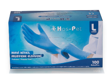 HASPET 100 LÜ YEŞİL KALIN ELDİVEN (SOLVENT VE TİNER 'E DAYANIKLI) L BEDEN